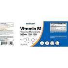 Nutricost - Vitamina B1 Tiamina 500mg 120 Caps N/a 5