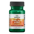 Swanson- Ácido Fólico Y Vitamina B12 30capsulas Sin Sabor 1