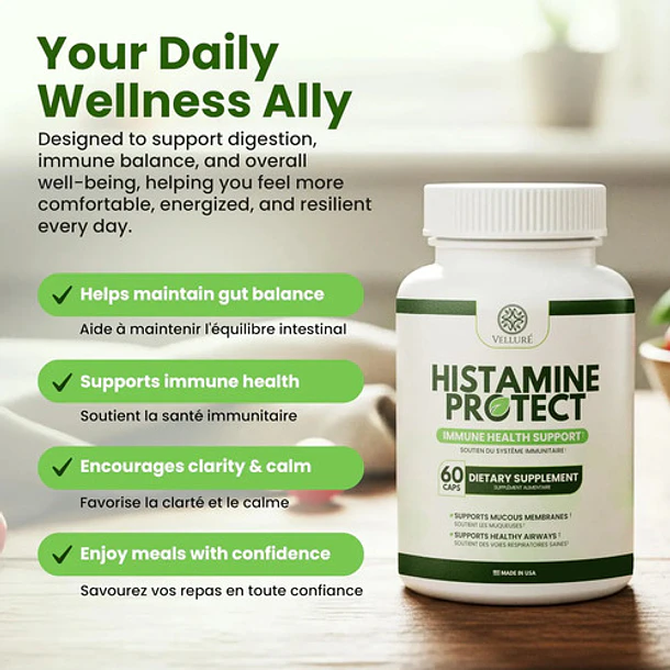 Velluré Histamine Protect Dao 60 Cápsulas Sin Sabor 4