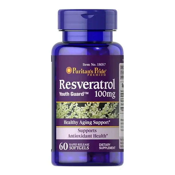 Puritan's Pride- Resveratrol 100mg 60 Cápsulas Sin Sabor 1