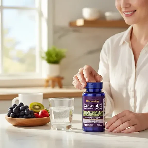 Puritan's Pride- Resveratrol 100mg 60 Cápsulas Sin Sabor 3
