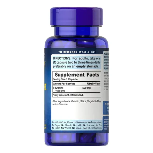 Puritan's Pride - L-tirosina 500 Mg 100 Capsulas N/a 2