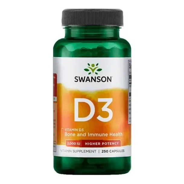 Swanson- Vitamina D3 2000ui 250 Sofgel Sin Sabor 1