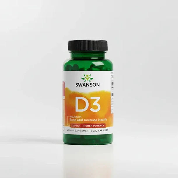 Swanson- Vitamina D3 2000ui 250 Sofgel Sin Sabor 4