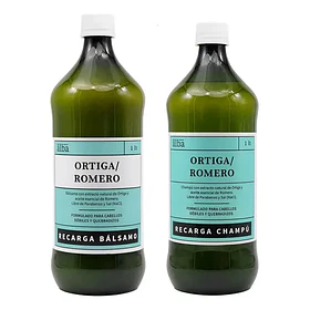Del Alba - Kit Shampoo + Acondicionador Ortiga Romero Recarga