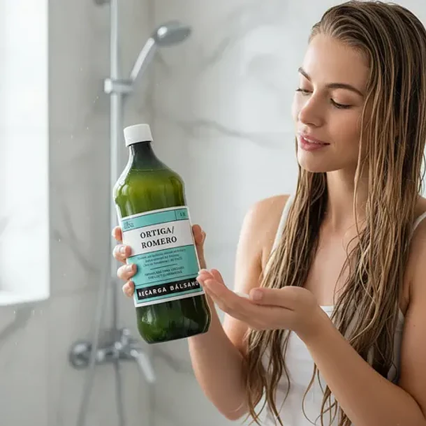 Del Alba - Kit Shampoo + Acondicionador Ortiga Romero Recarga 2