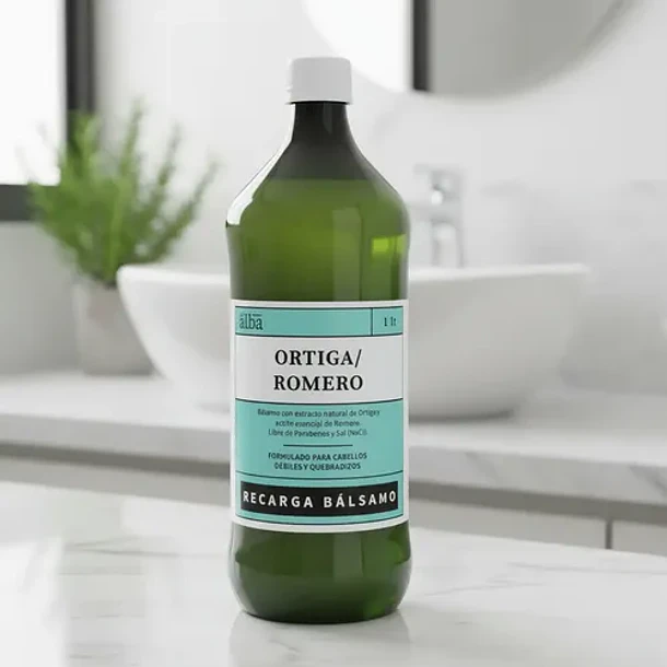 Del Alba - Kit Shampoo + Acondicionador Ortiga Romero Recarga 6