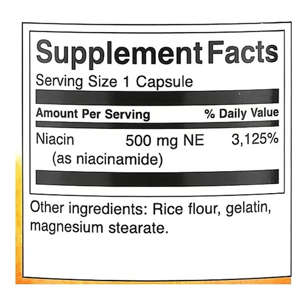 Swanson- Niacinamida Vitamina B3  500 Mg 250 Caps Neutro 2