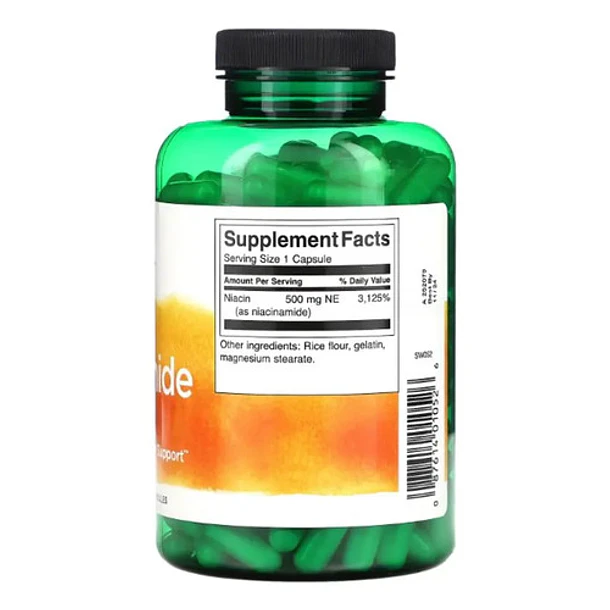 Swanson- Niacinamida Vitamina B3  500 Mg 250 Caps Neutro 3