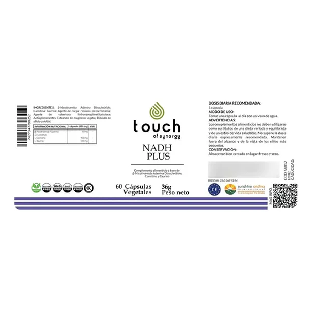 Touch Of Sinergy- Nadh Plus 60capsulas Ninguno 2