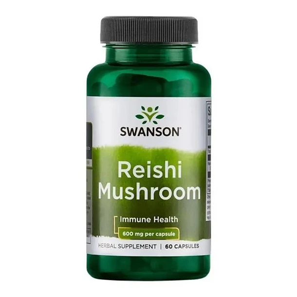 Reishi Mushroom 600 Mg 60 Caps Swanson Sin Sabor 1