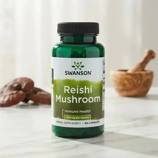 Reishi Mushroom 600 Mg 60 Caps Swanson Sin Sabor 4