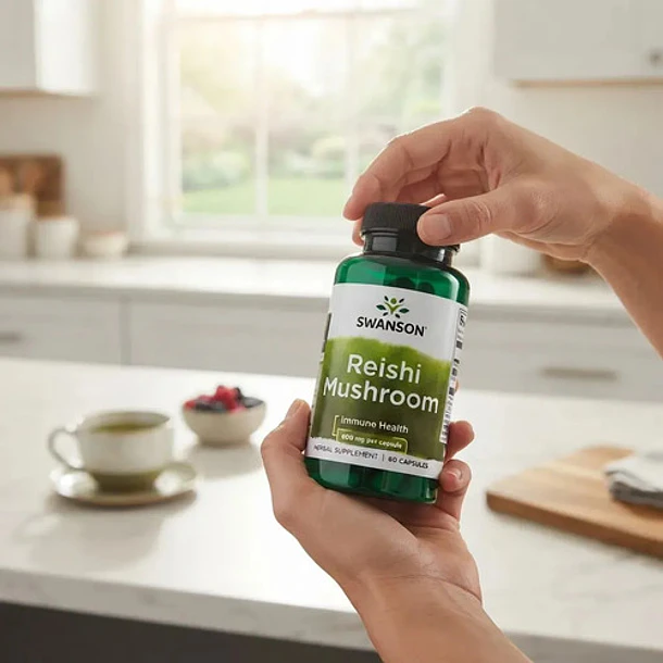 Reishi Mushroom 600 Mg 60 Caps Swanson Sin Sabor 5