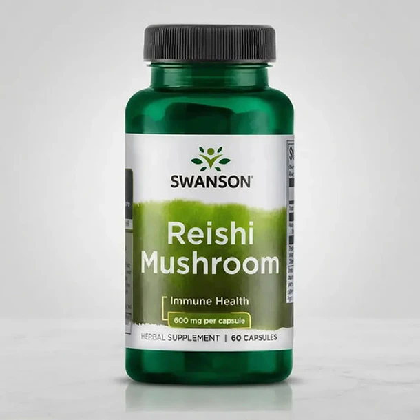 Reishi Mushroom 600 Mg 60 Caps Swanson Sin Sabor 6