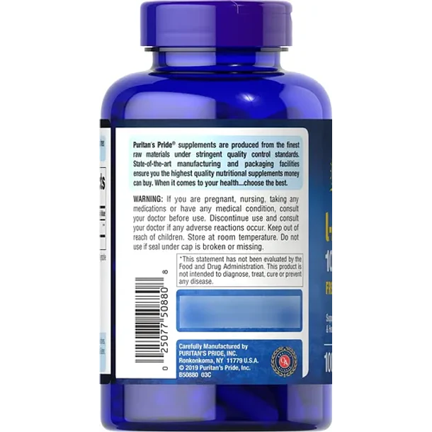 Puritan's Pride - L-arginina 1000 Mg 100 Capsulas N/a 3