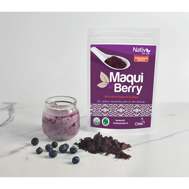 Nativ For Life - Maqui Berry En Polvo 60g Propio De La Fruta 3