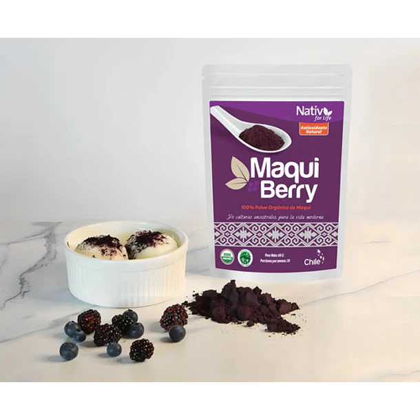 Nativ For Life - Maqui Berry En Polvo 60g Propio De La Fruta 5