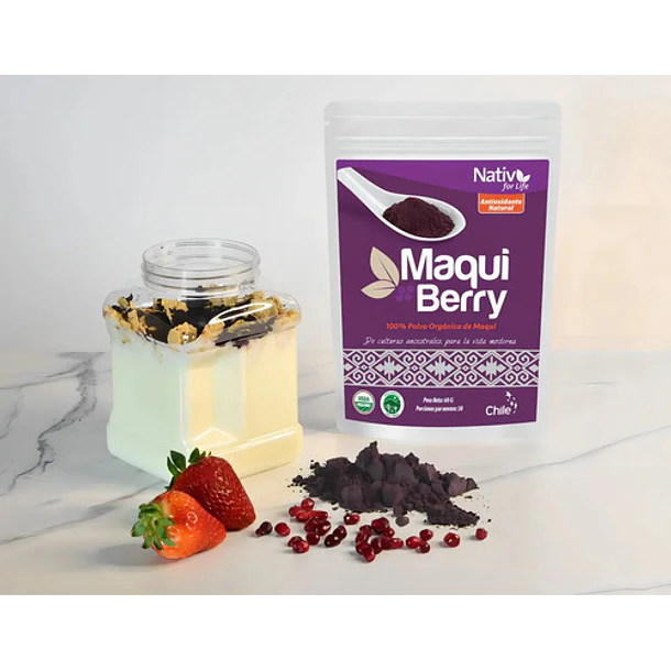 Nativ For Life - Maqui Berry En Polvo 60g Propio De La Fruta 6