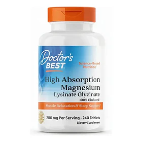 Doctor Best- High Absorption Magnesium 100%  240 Capsulas Sin Sabor