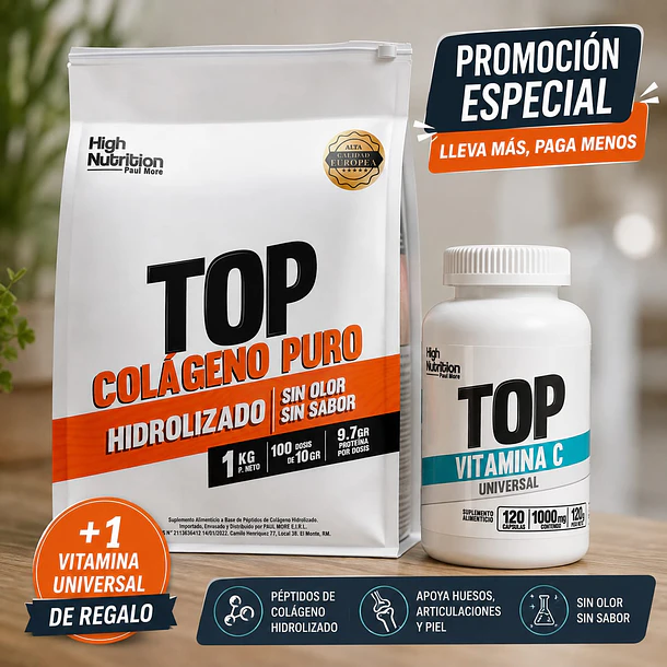 Paul More- Colágeno Hidrolizado Puro 1Kg 1