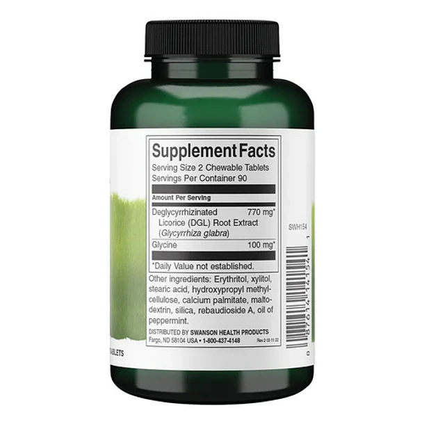 Swanson- Dgl Health Digestiva 180 Comprimidos Masticables No Aplica 3