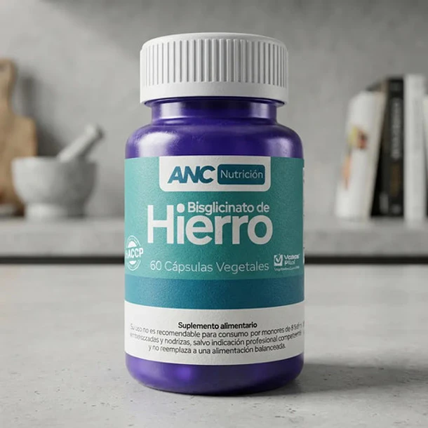 Anc Nutrición- Bisglicinato De Hierro 60 Cápsulas Vegetales Sin Sabor 8