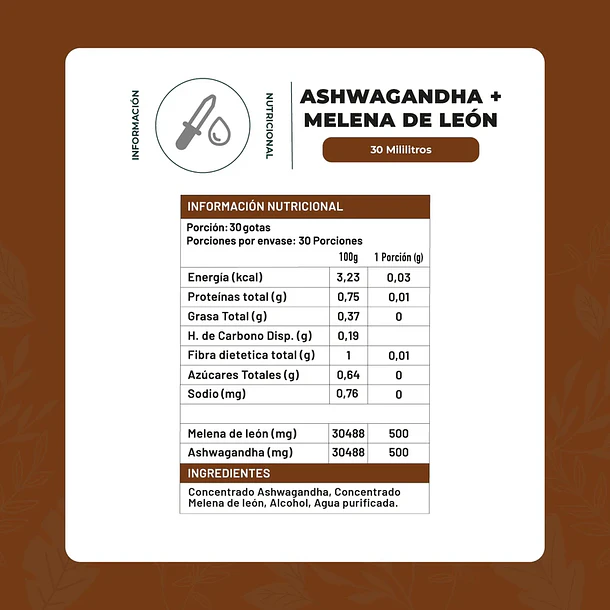 Karun life- Ashwagandha + Melena de León 30 ml 2