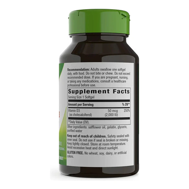 Natures Way - Vitamina D3 2000iu 50mcg 240 Capsulas N/a 4