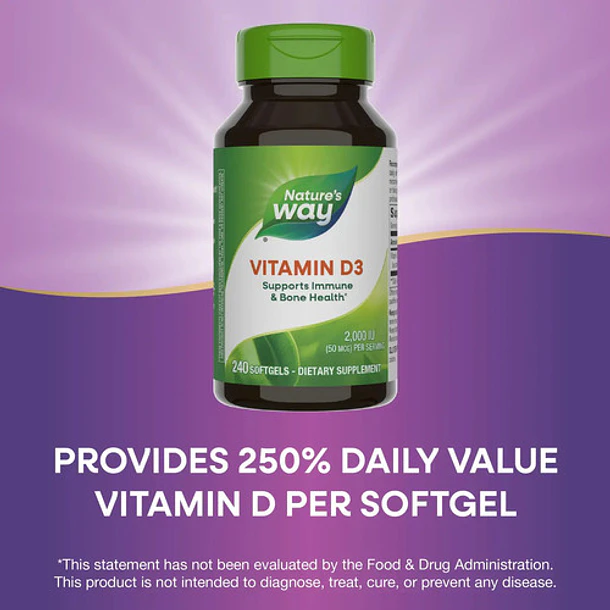 Natures Way - Vitamina D3 2000iu 50mcg 240 Capsulas N/a 7