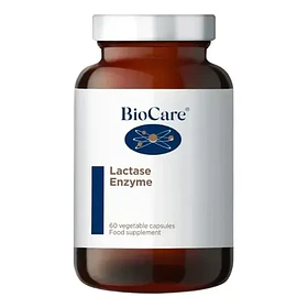 Biocare- Enzima Lactasa 60 Capsulas Intolerancia A Lactosa Sin Sabor