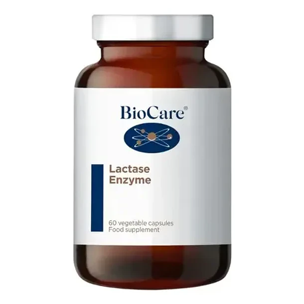 Biocare- Enzima Lactasa 60 Capsulas Intolerancia A Lactosa Sin Sabor 1