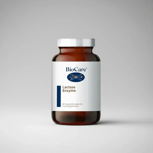 Biocare- Enzima Lactasa 60 Capsulas Intolerancia A Lactosa Sin Sabor 3