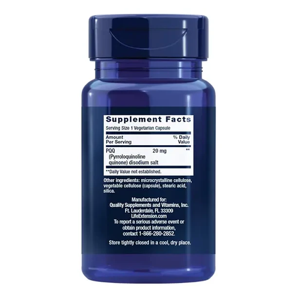 Life Extension - Pqq 20 Mg, 30 Cápsulas Sin Sabor 2