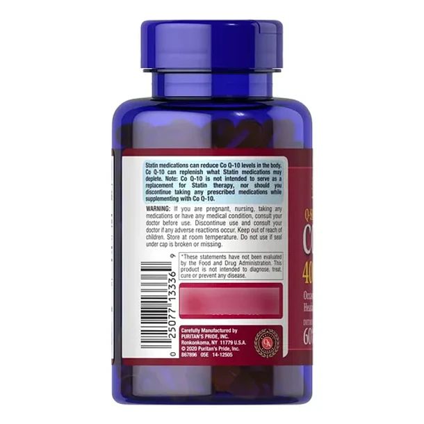 Puritans Pride  Coenzyma Coq10 400mg 60 Caps Ninguno 3