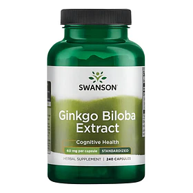Swanson - Extracto De Ginkgo Biloba 60mg 240 Capsulas N/a