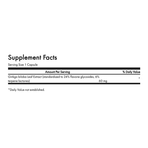 Swanson - Extracto De Ginkgo Biloba 60mg 240 Capsulas N/a 2