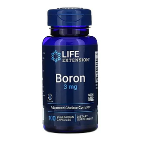 Life Extension - Boron 3 Mg + Vitamina B2 Riboflavina 100cp Sin Sabor