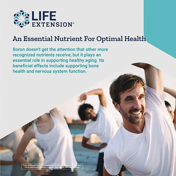 Life Extension - Boron 3 Mg + Vitamina B2 Riboflavina 100cp Sin Sabor 3