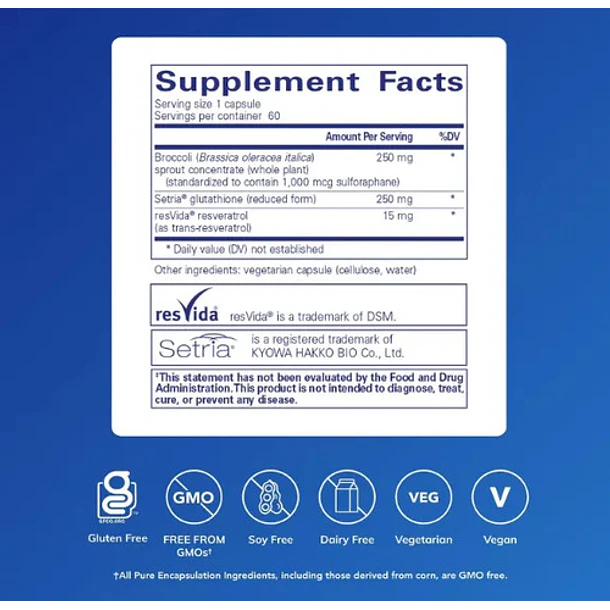 Pure Encapsulation- Nrf2 Detox 60 Capsulas Sin Sabor 2