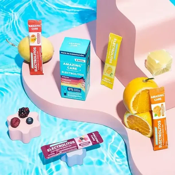 Amazin Care- Electrolitos Pack Mix Sabores 8 Sticks Mix De Sabores 3