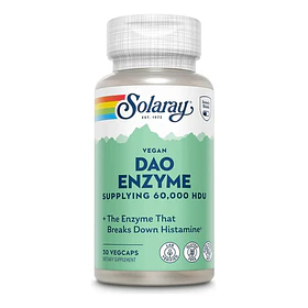 Solaray- Dao Enzime Vegan Suppling 60.000 Hdu 30 Capsulas Sin Sabor