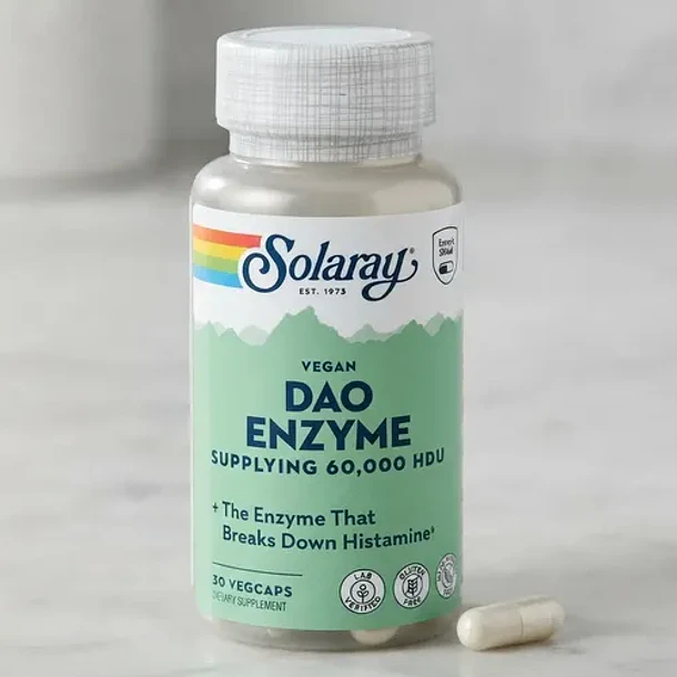 Solaray- Dao Enzime Vegan Suppling 60.000 Hdu 30 Capsulas Sin Sabor 7