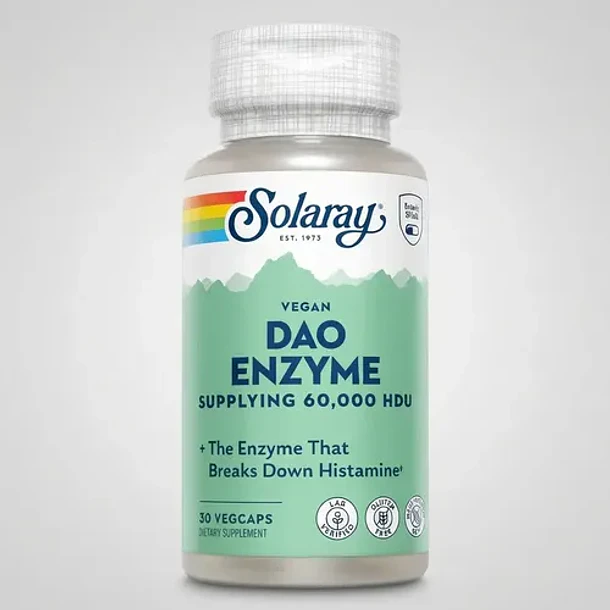 Solaray- Dao Enzime Vegan Suppling 60.000 Hdu 30 Capsulas Sin Sabor 9