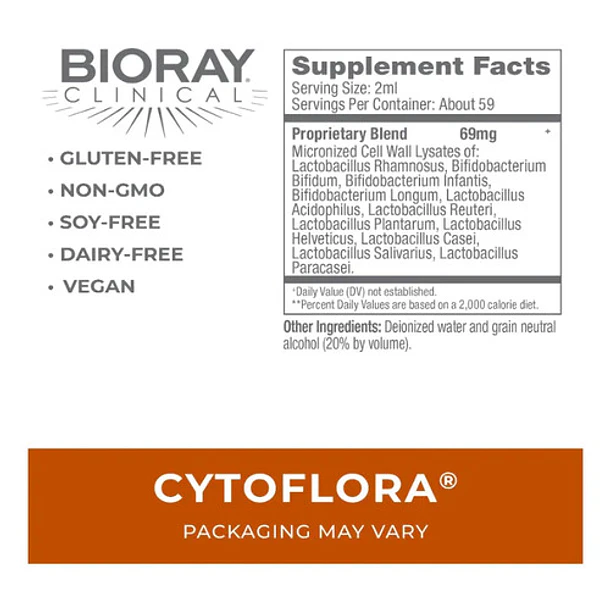 Bioray Clinical- Citoflor Tónico De Lisato Probiótico 118ml Sin Sabor 3