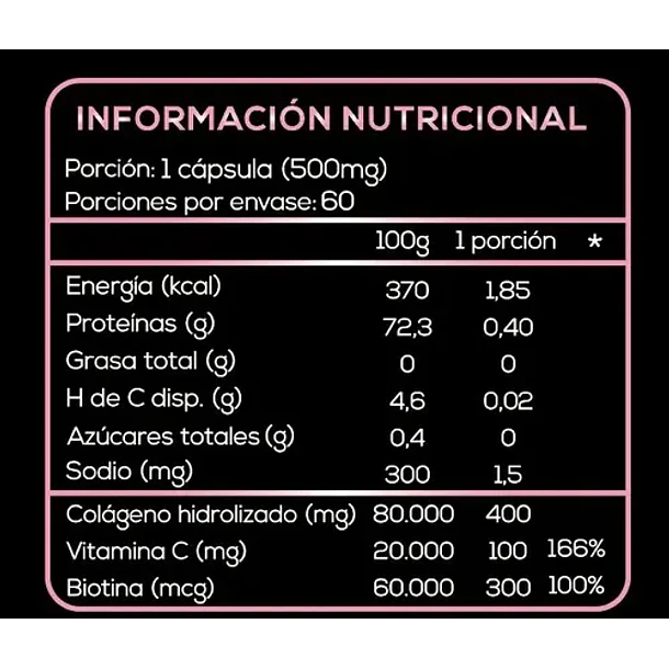 Extremo Sur - Biotina + Colágeno Hidrolizado 60 Comprimidos N/a 2