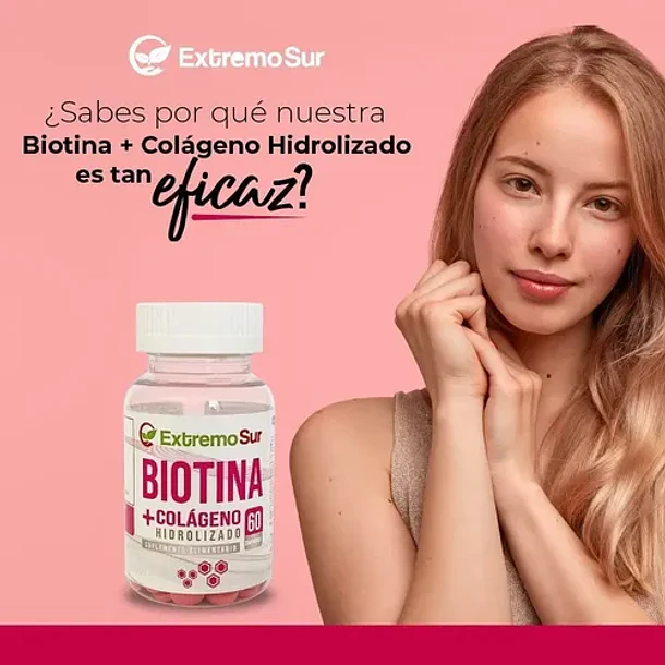 Extremo Sur - Biotina + Colágeno Hidrolizado 60 Comprimidos N/a 3