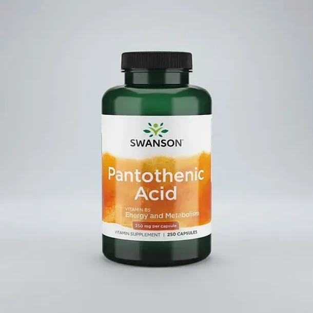 Acido Pantotenico Vitamina B5 250caps 250mg Pantothenic Acid Sin Sabor 1