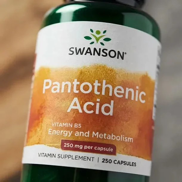 Acido Pantotenico Vitamina B5 250caps 250mg Pantothenic Acid Sin Sabor 3
