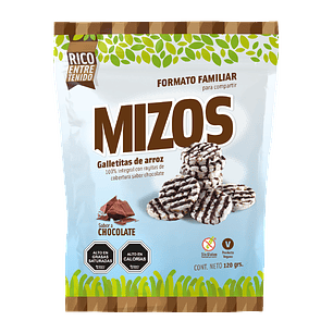 Mizos - Galleta de Arroz - Sabor Chocolate Familiar 100 g