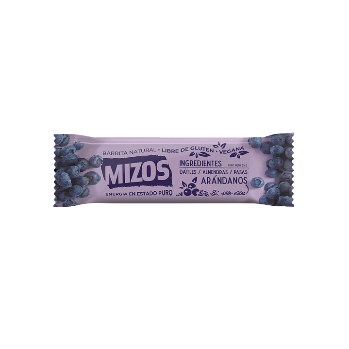 Mizos - Barrita Natural - Sabor Arandano 35 g 1